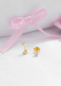 Topos corazon mini circon Cristal