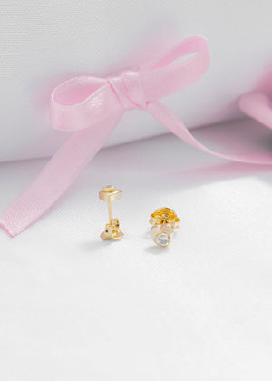 Topos corazon mini circon Cristal