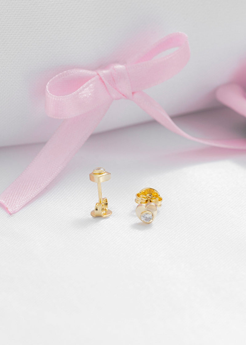 Topos corazon mini circon Cristal