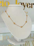Collar trebol diamantado 45cm