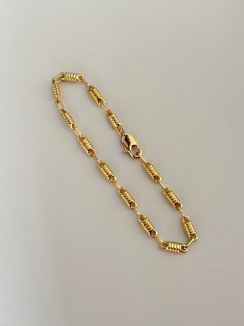Esclava rustica tornillos dorada