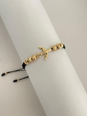 Pulsera avión diamantada (6mm)