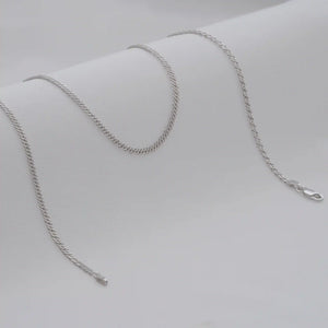 Cadena Cubana Cruzada 2,4 mm 65 Cms
