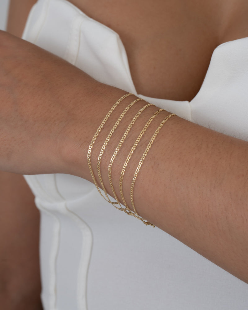 Pulsera Escalerita Con Destellos IT 1.7 mm 16.5 Cms