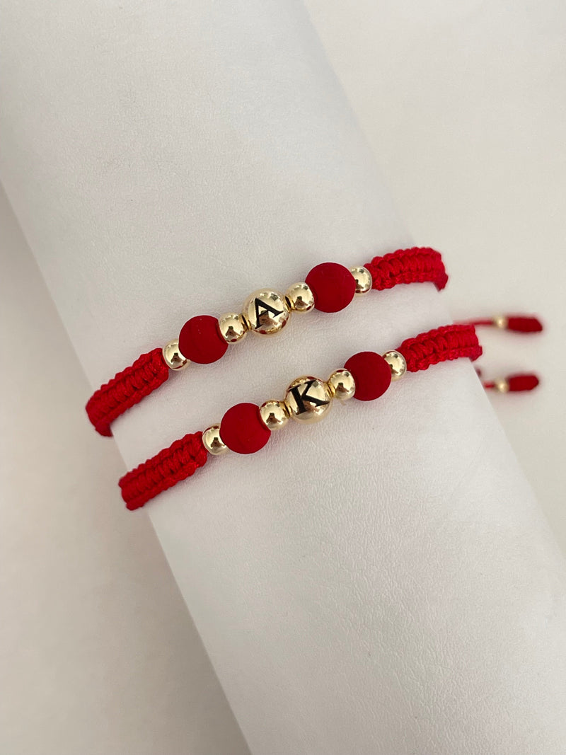 Pulseras pareja inicial (4mm)