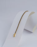 Pulsera Hilo Negro Laminado 15 Cms + Extensor