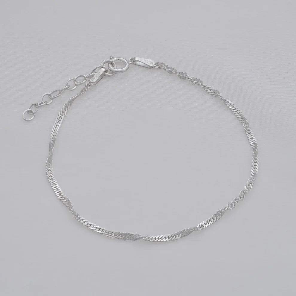 Pulsera Singapur 1,7 mm 16 Cms + Ext