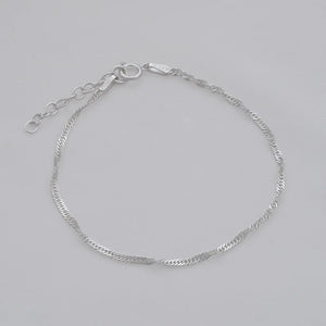 Pulsera Singapur 1,7 mm 16 Cms + Ext