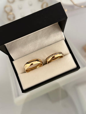 Anillo liso y anillo fino