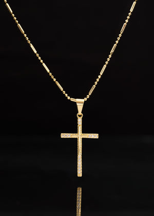 Cadena canutillo militar 65cm+ dije cruz spitze 14