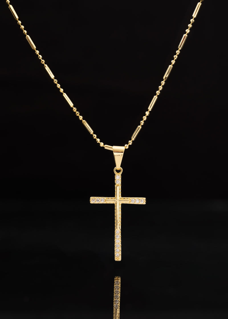 Cadena canutillo militar 65cm+ dije cruz spitze 14