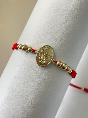 Pulsera arcángel san Miguel grande (6mm,5mm,4mm)