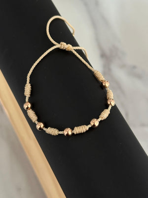 Pulsera 7 nudos oro rosa #5