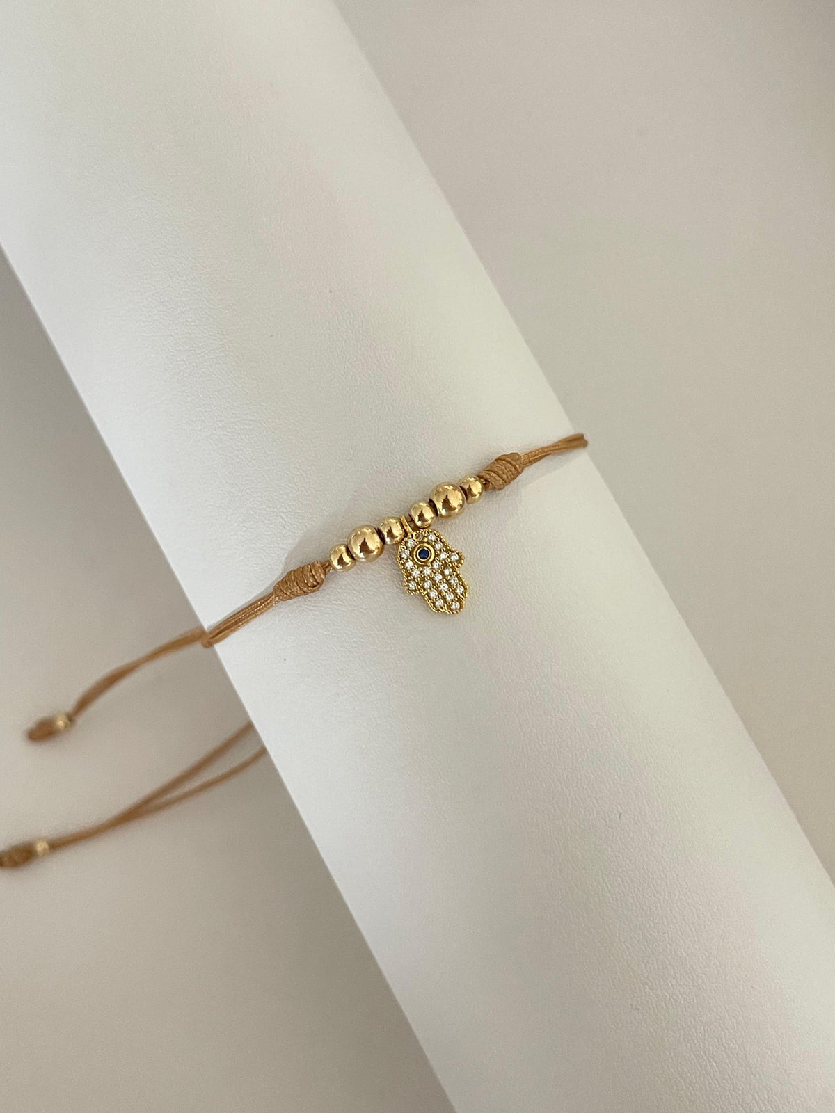 Pulsera mano hamsa (3mm, 4mm)