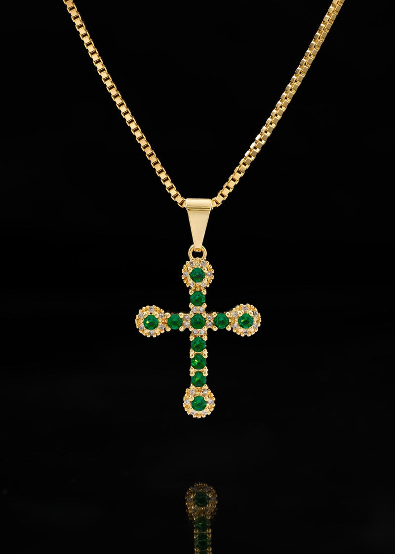 Cadena veneciana gruesa 65cms + dije emerald love