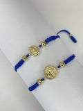 Pulseras pareja san benito mediano y guadalupe pequeña (5mm)