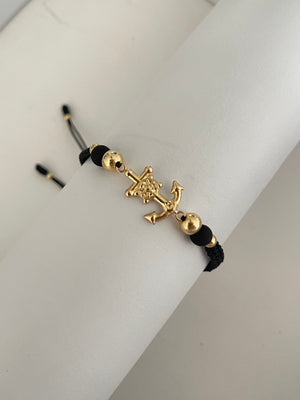 Pulsera ancla G neoro (6mm, 4mm)