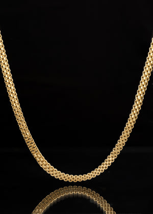 Cadena tejido chino doble carril (65cms)
