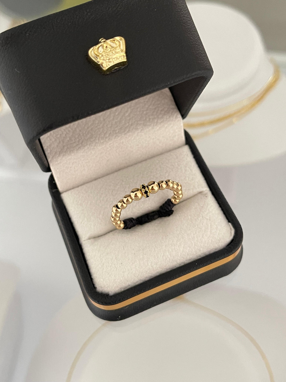 Anillo tejido circonia