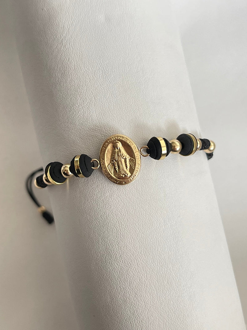 Pulsera virgen milagrosa grande (neo 6mm,5mm)