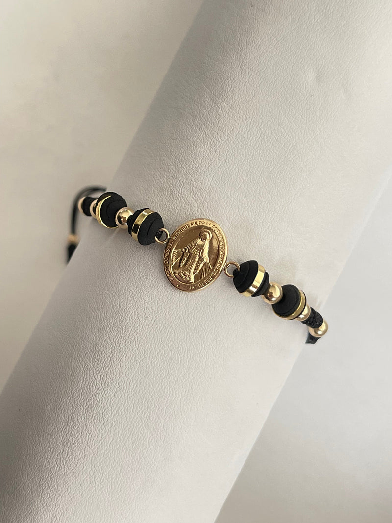 Pulsera virgen milagrosa grande (neo 6mm,5mm)