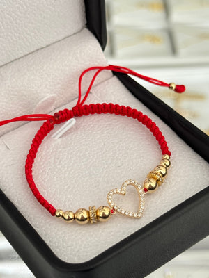Pulsera corazón circones demaur. N° de Balín: #3, #4, #5.