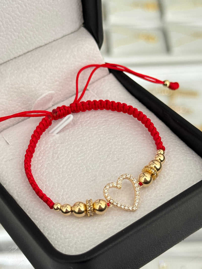 Pulsera corazón circones demaur. N° de Balín: #3, #4, #5.