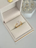 Anillo promise piedra cuadrada
