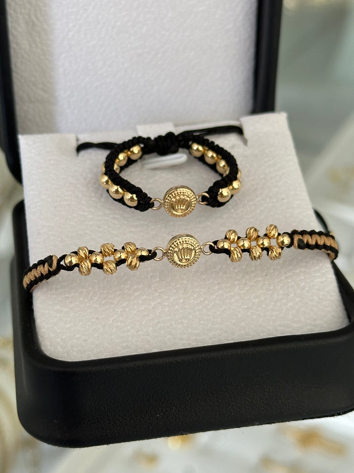 Conjunto pulsera y anillo. N° de Balín: #4, #5, #4diaman.