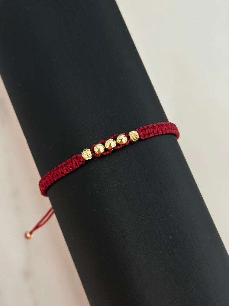 Pulsera vinotinto diamantada