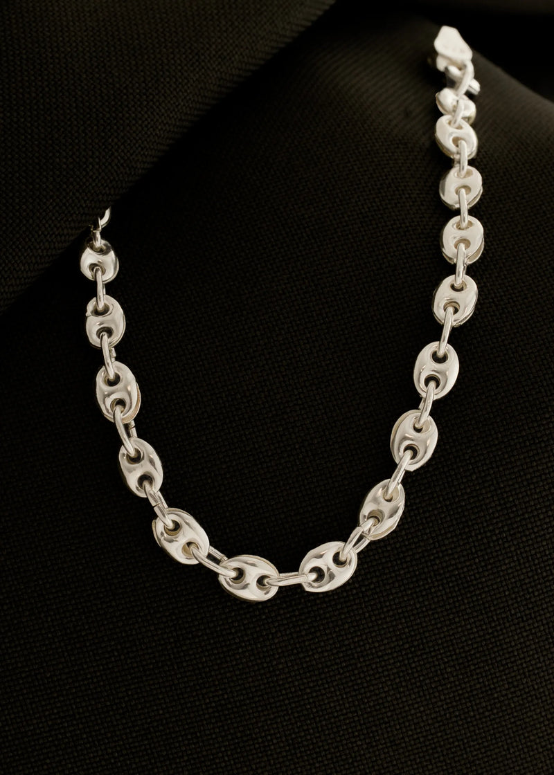 Pulsera Gcc 4 mm 19 Cms, plata ley 925