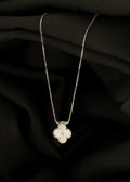 Gargantilla clover 1,3 cm 45 Cms + Ext plata