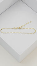 Pulsera escalera delgada plana lisa 16cms