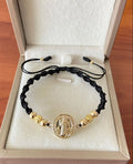 Pulsera dije san Benito con balines #5.