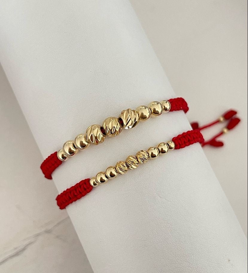 Juego pulseras balin liso y diamantado #3, #4,#5,#6. X2