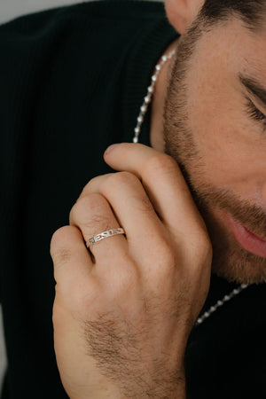 Anillo Jesús plata ley 925