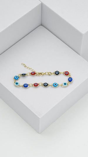 Esclava ojo turco multicolor 16cms + Extensor