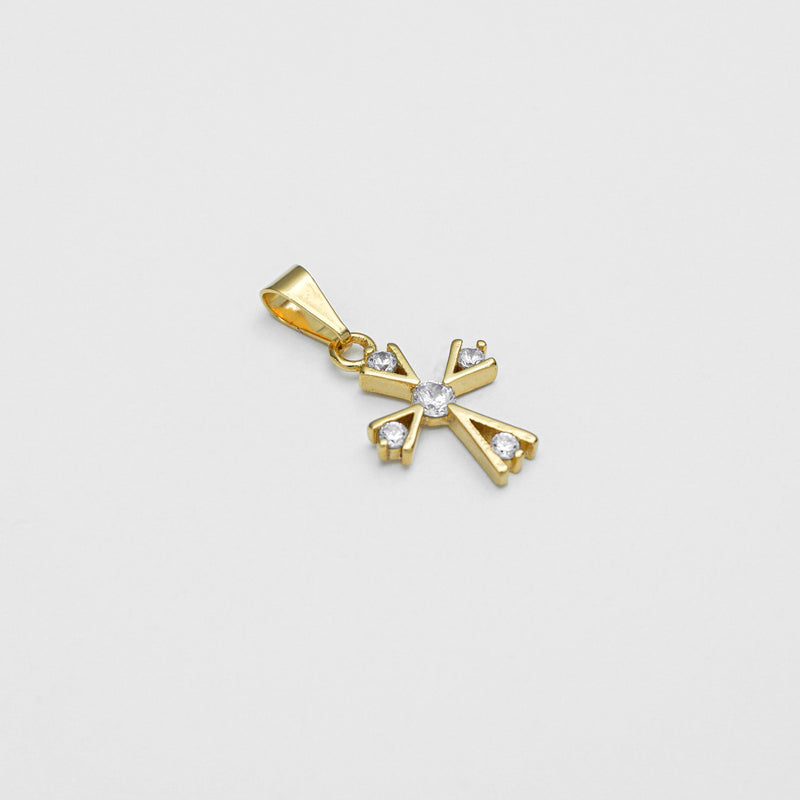 Dije cruz 5 circonias