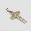 Dije cruz silueta circonias 3.5cms